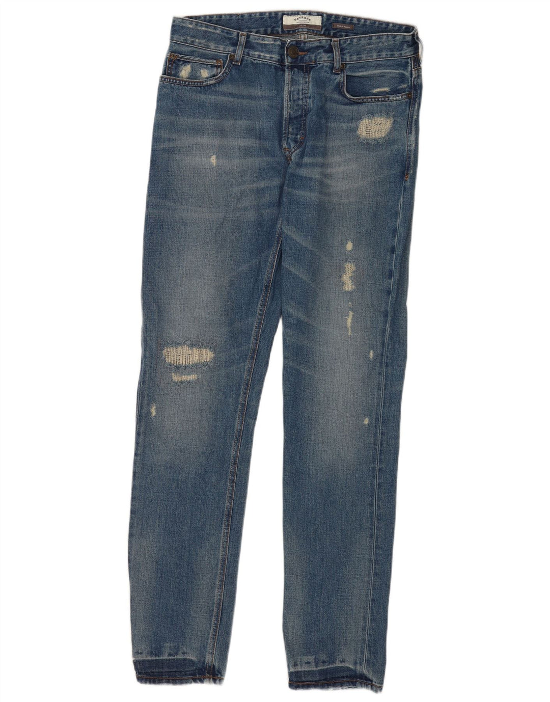 Fat Face Herren Distressed Slim Jeans W32 L33 Blaue Baumwolle