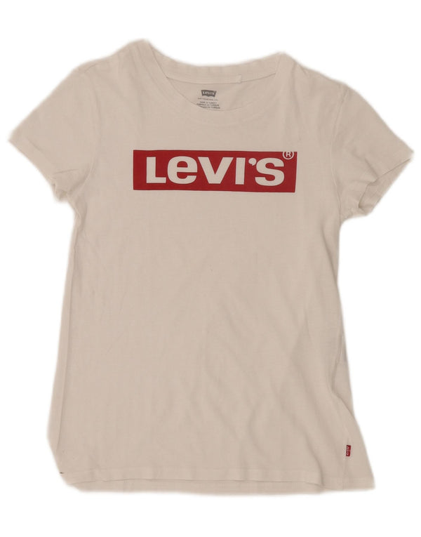 Levi's Damen Grafik-T-Shirt-Oberteil UK 2 2XS Weiß
