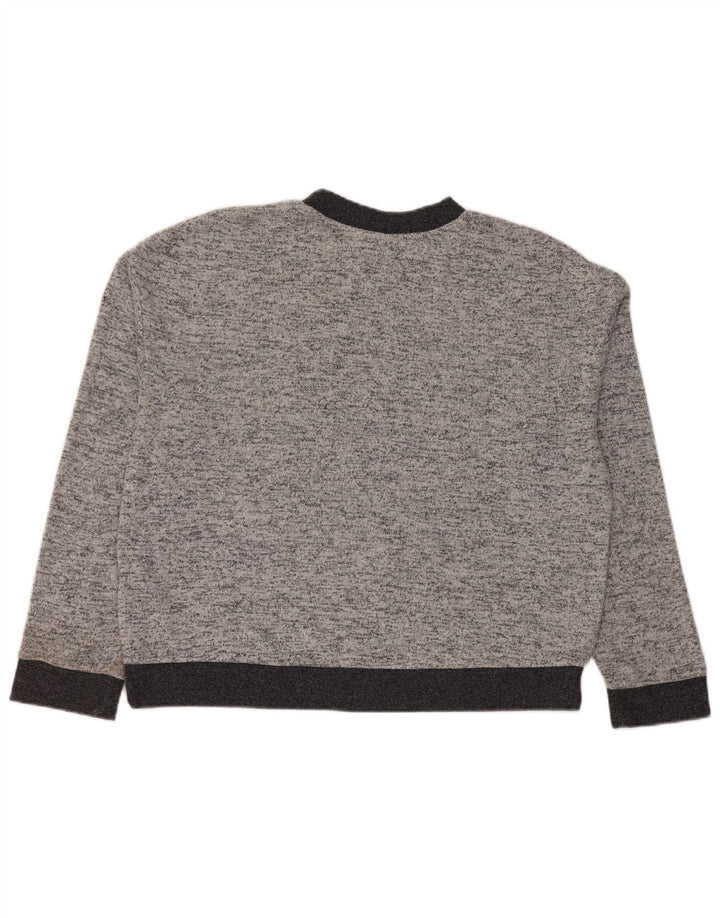 Topshop Damen-Pullover mit Rundhalsausschnitt, Gr. 12, Mittelgrau meliert