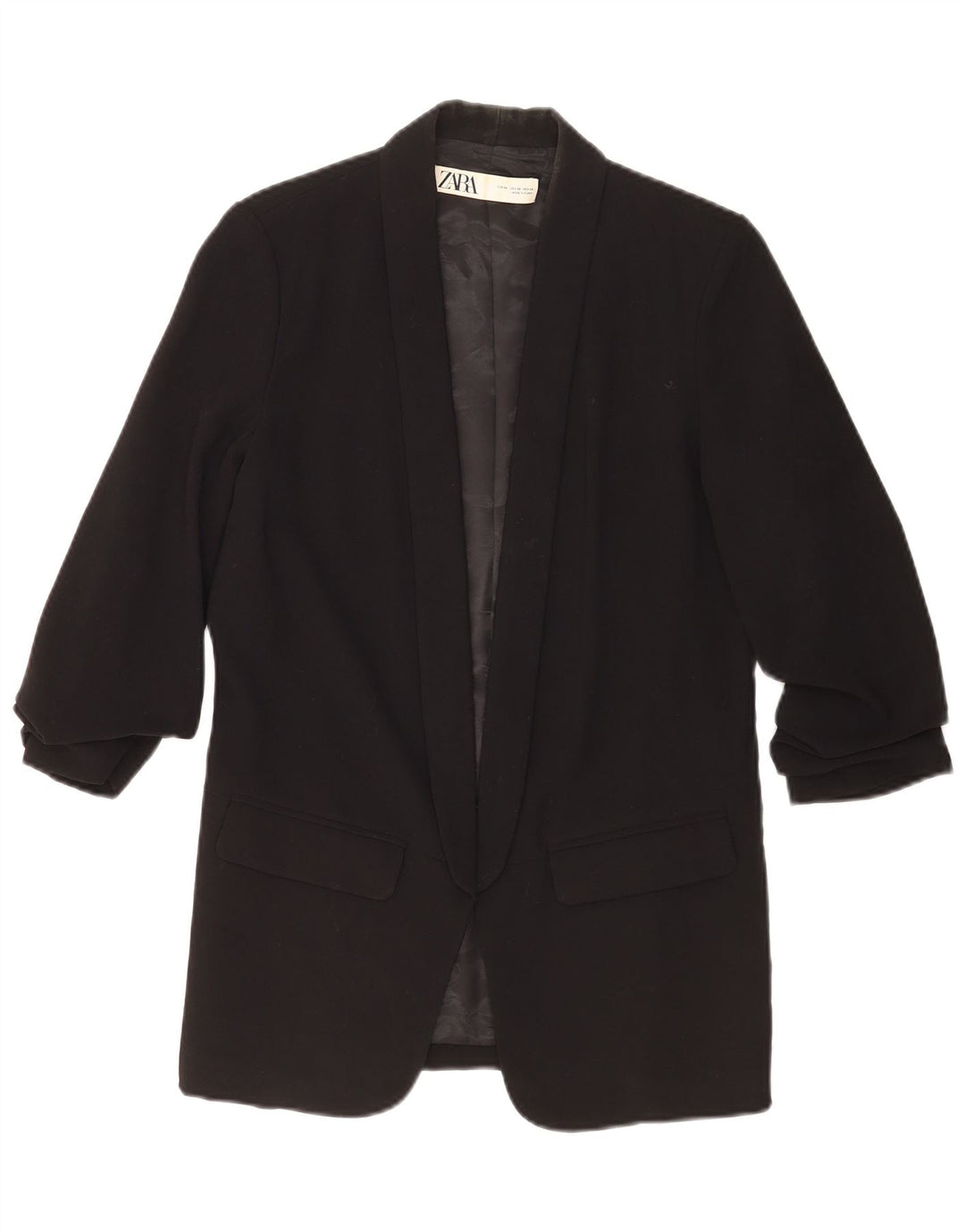 Zara Damen-Blazer-Jacke, übergroß, Gr. 6, XS, Schwarz, Polyester