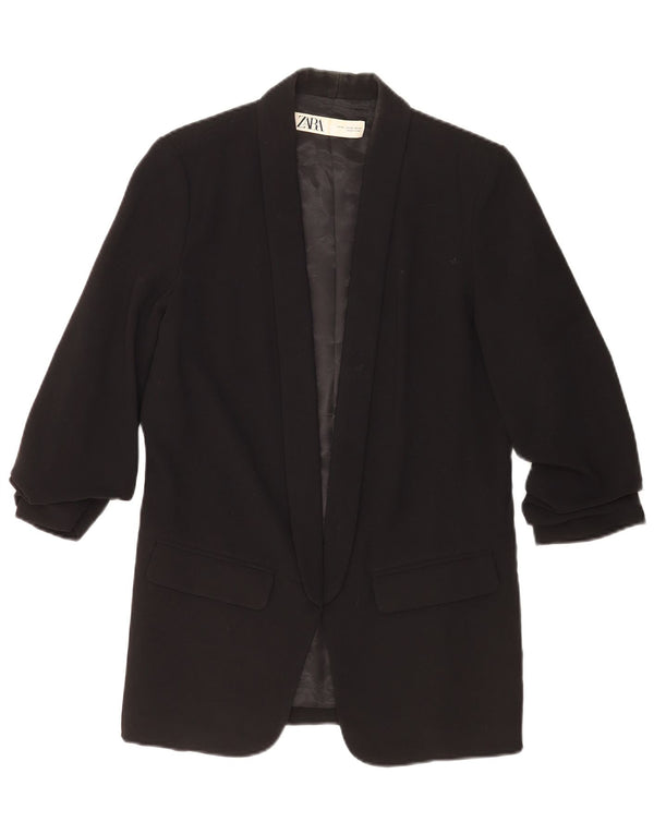 Zara Damen-Blazer-Jacke, übergroß, Gr. 6, XS, Schwarz, Polyester
