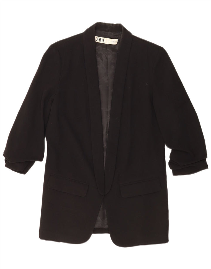 Zara Damen-Blazer-Jacke, übergroß, Gr. 6, XS, Schwarz, Polyester