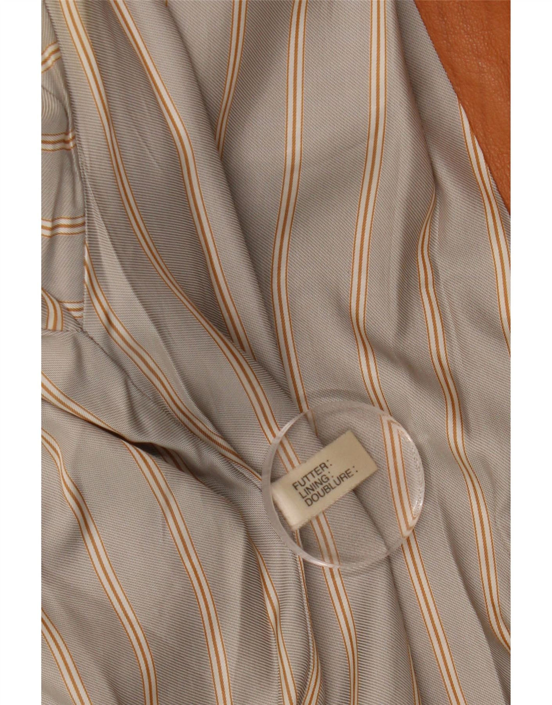 Vintage Damen Zweireihiger Ledermantel UK 14 Large Braun