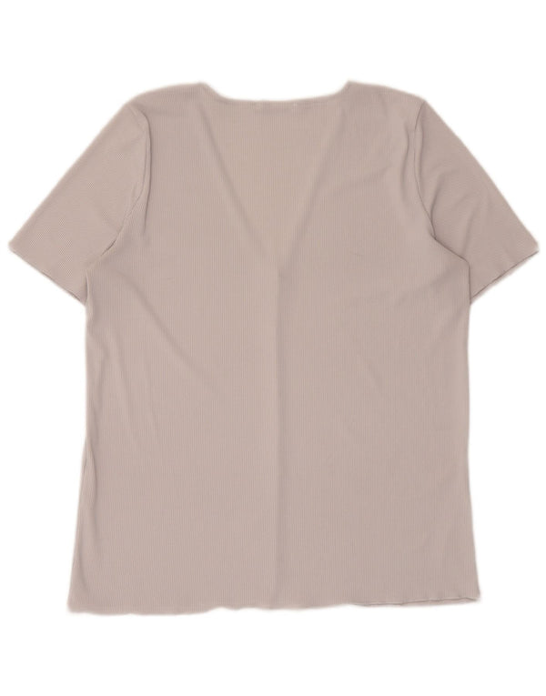 Zara Damen T-Shirt Top UK 14 Large Grau