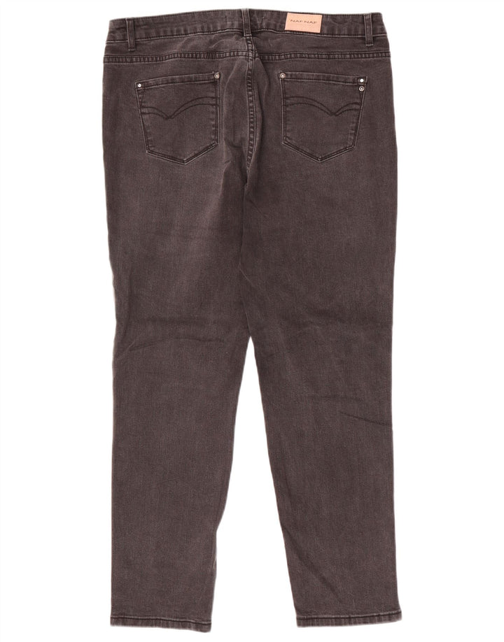 Naf Naf Damen Slim Jeans EU 42 Large W34 L28 Grau