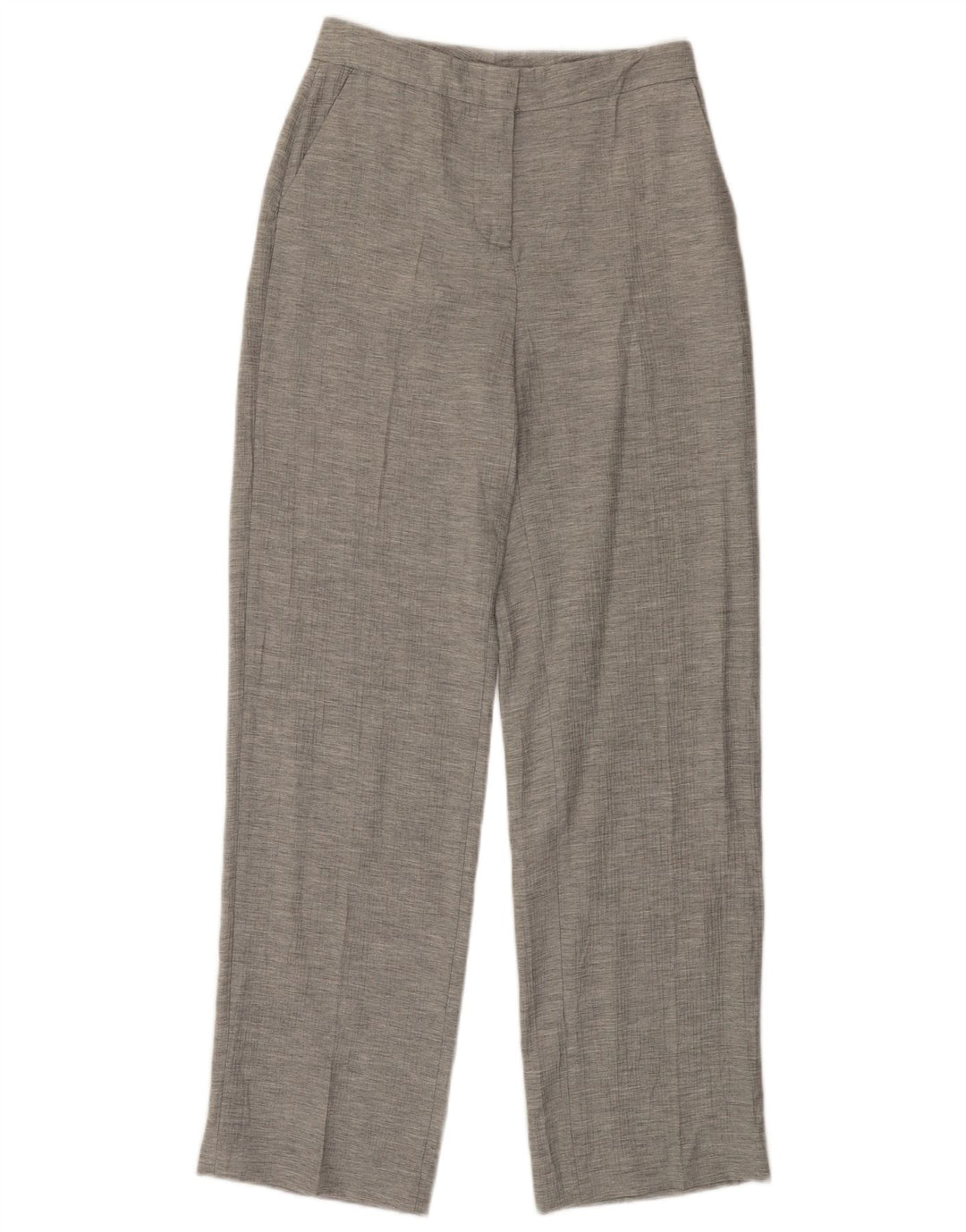 ZARA Damen gerade Chino-Hose XS W27 L32 Grau Viskose