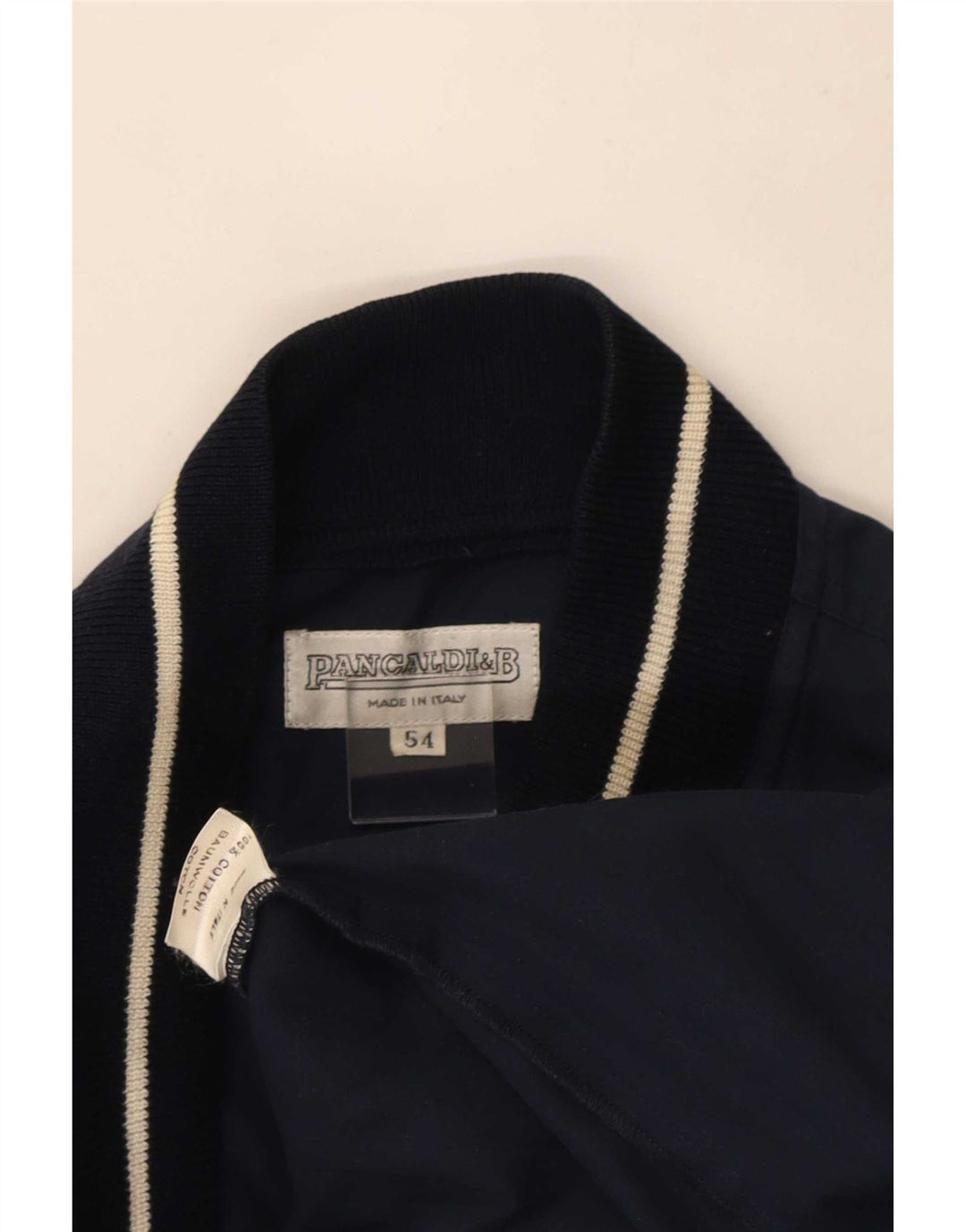 Pancaldi & B Herren Bomberjacke IT 54 2XL Marineblaue Baumwolle