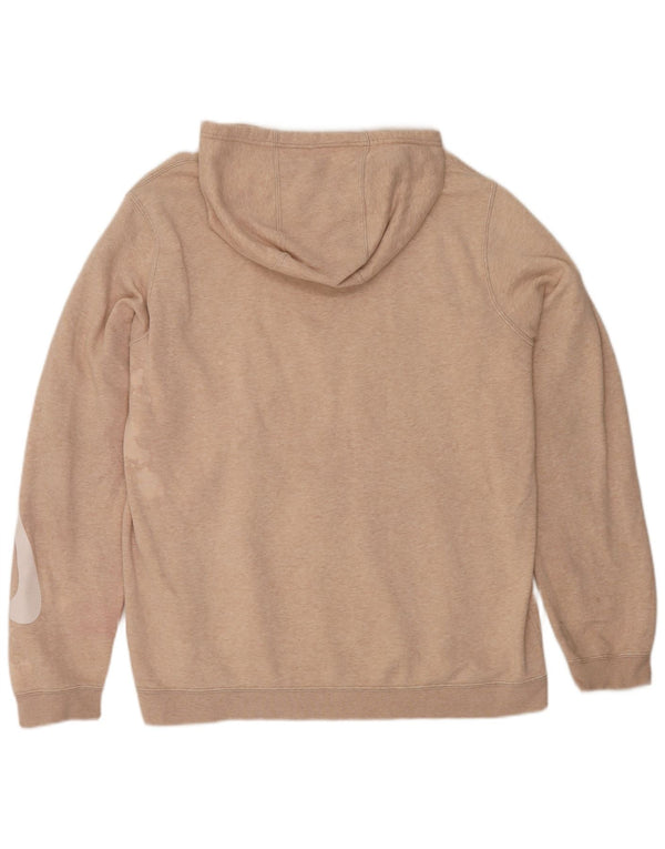Nike Herren Graphic Hoodie Pullover XL Beige gefleckte Baumwolle