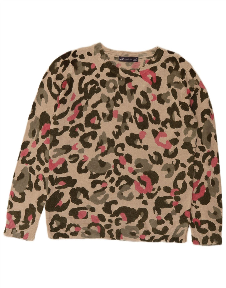Marks & Spencer Damen-Pullover mit U-Boot-Ausschnitt, Gr. 10, Beige