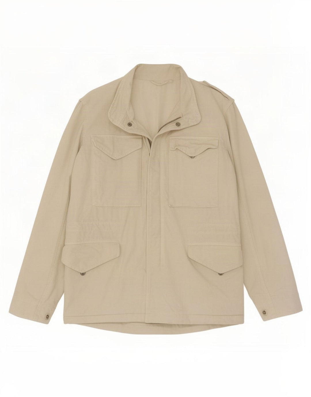 Zara Herren Utility Jacke UK 36 Small Beige Baumwolle