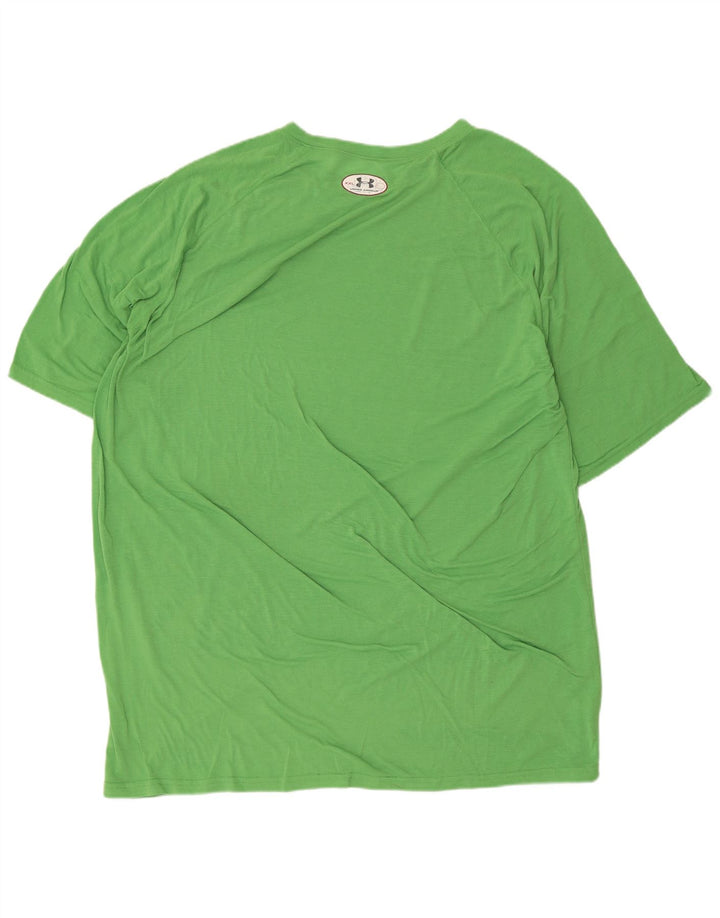 UNDER ARMOUR Herren Heat Gear T-Shirt Top 2XL Grün Polyester