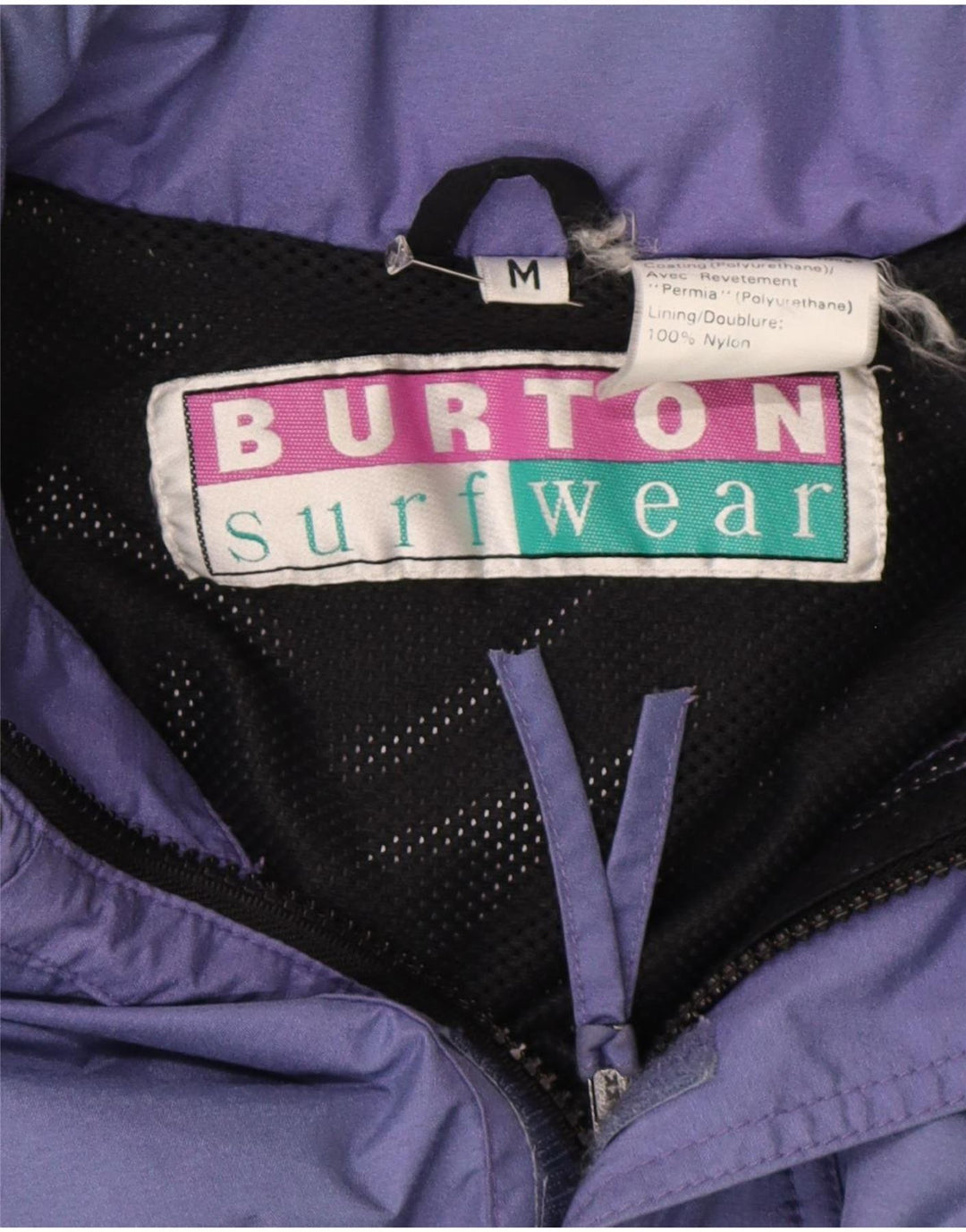 Burton Herren-Windbreaker-Jacke, UK 38, Mittelviolett, Colourblock-Nylon