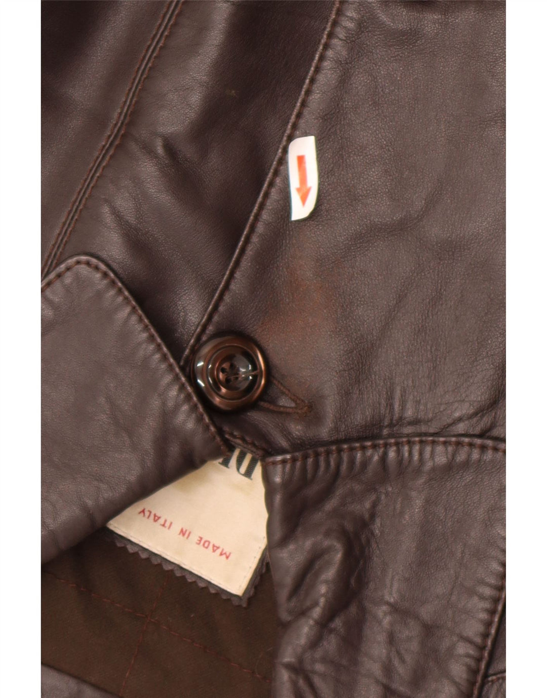 Dibi Damen Ledermantel IT 48 XL Braunes Leder