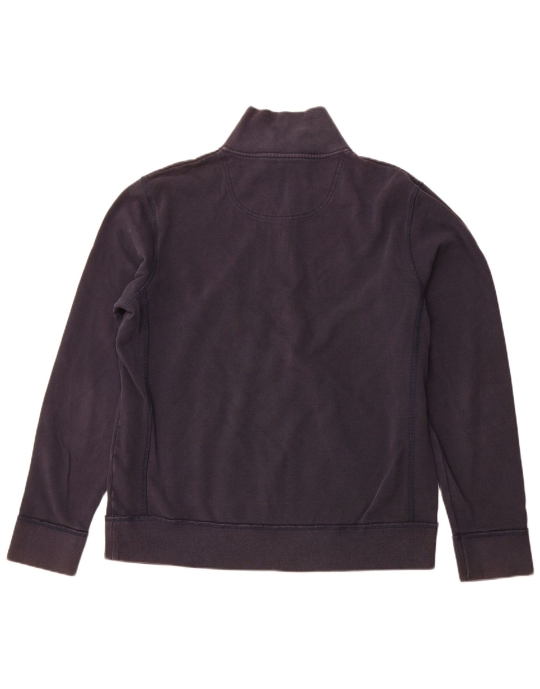FAT FACE Herren-Sweatshirt mit Reißverschluss am Hals, groß, marineblaue Baumwolle