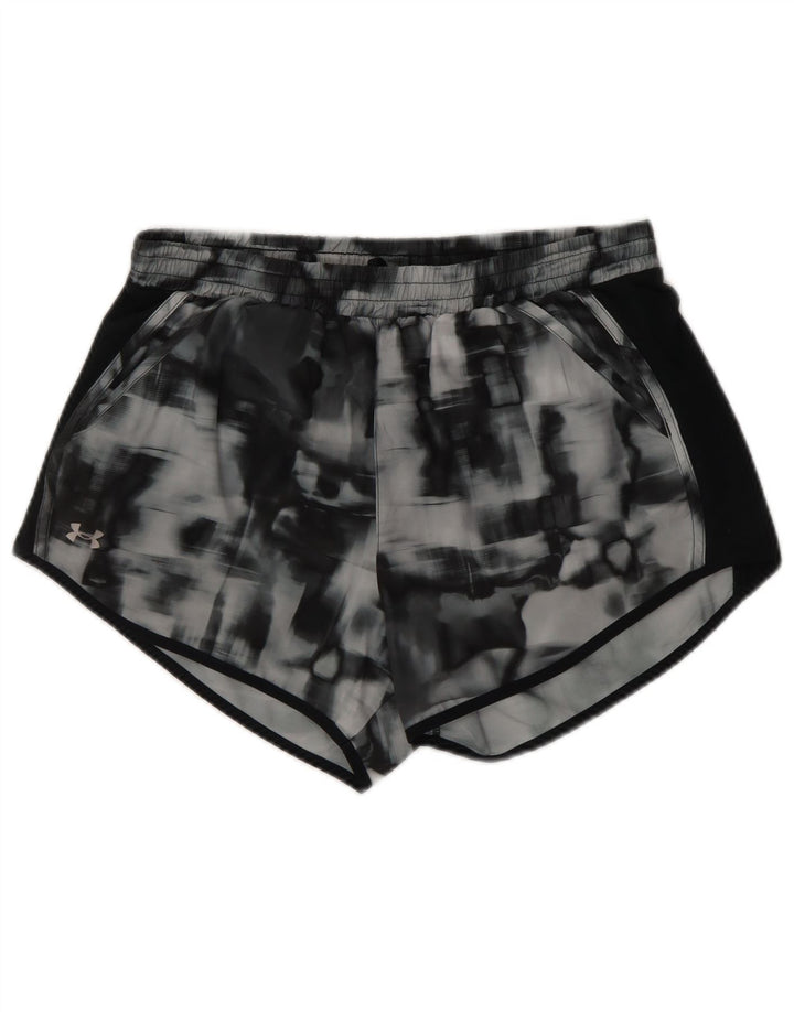 UNDER ARMOUR Damen Sportshorts UK 14 Mittelgrau Tie Dye