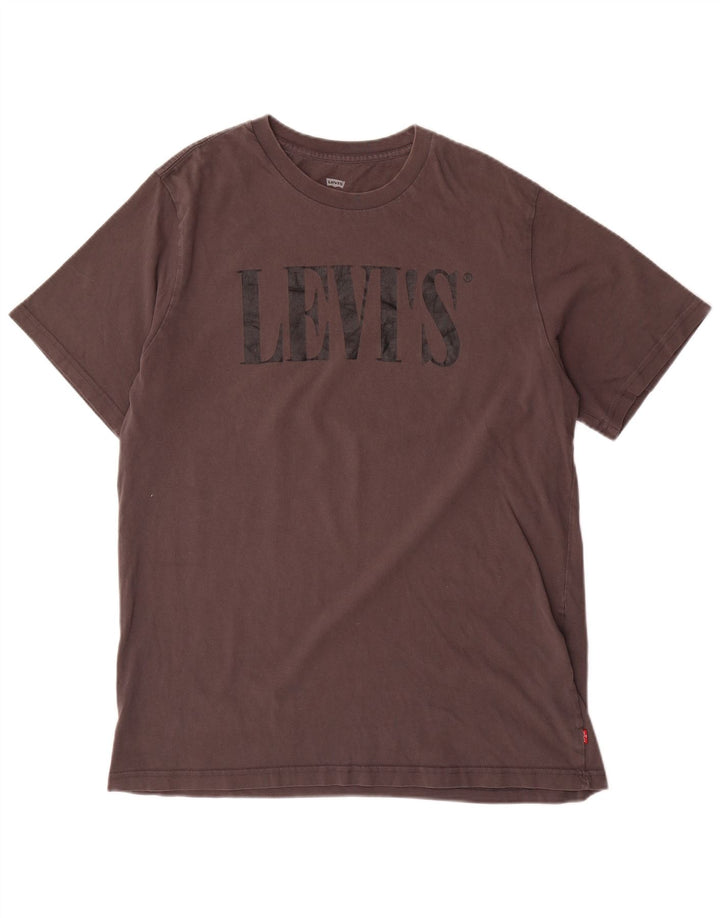 Levi's Herren Relaxed Graphic T-Shirt Top Large Grau Baumwolle