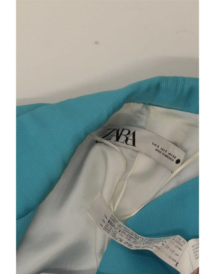 Zweireihiger Blazer für Damen von Zara, Gr. 10, Größe S, Blau, Polyester