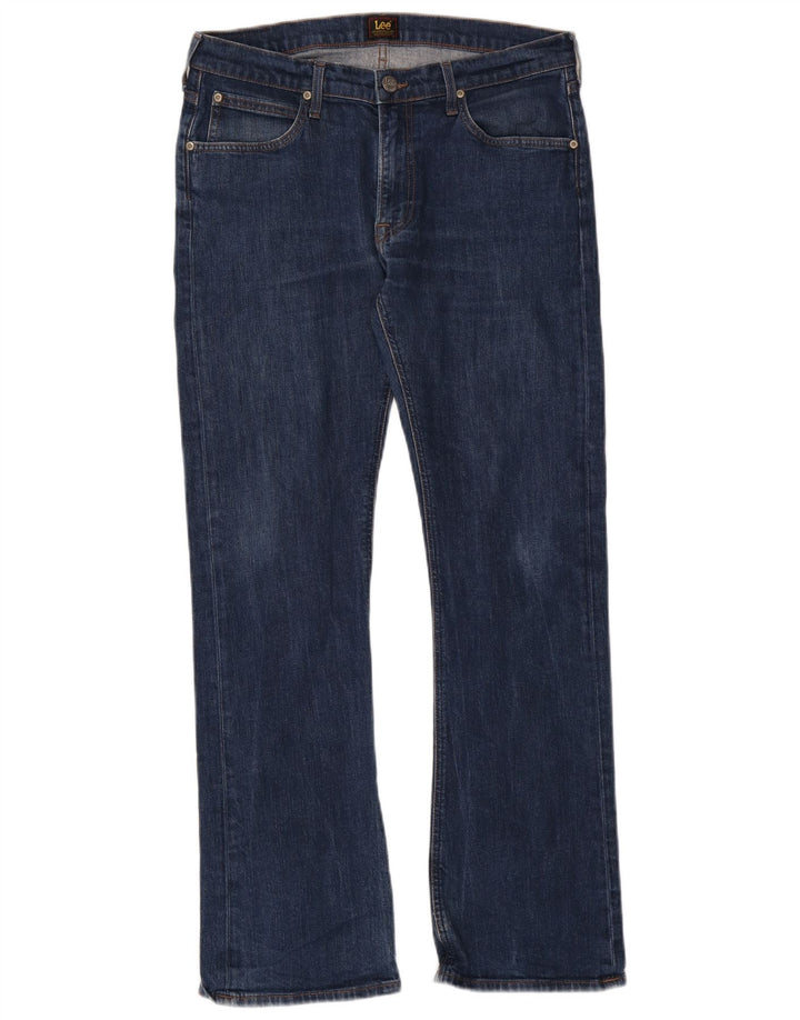 Lee Damen Trenton Bootcut Jeans W33 L32 Marineblau Baumwolle