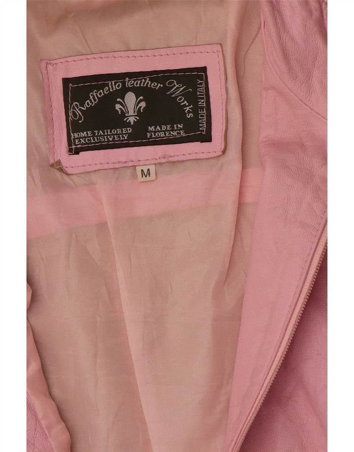 Raffaello Damen Lederjacke UK 12 Mittelrosa