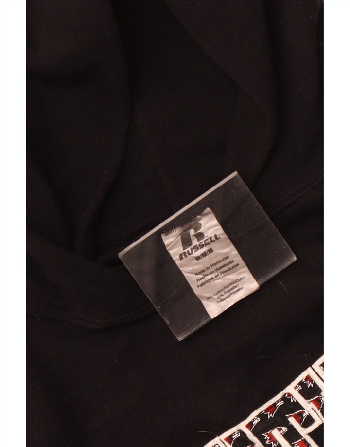 RUSSELL ATHLETIC Damen Southeast Graphic Kapuzenpullover UK 14 Medium Schwarz