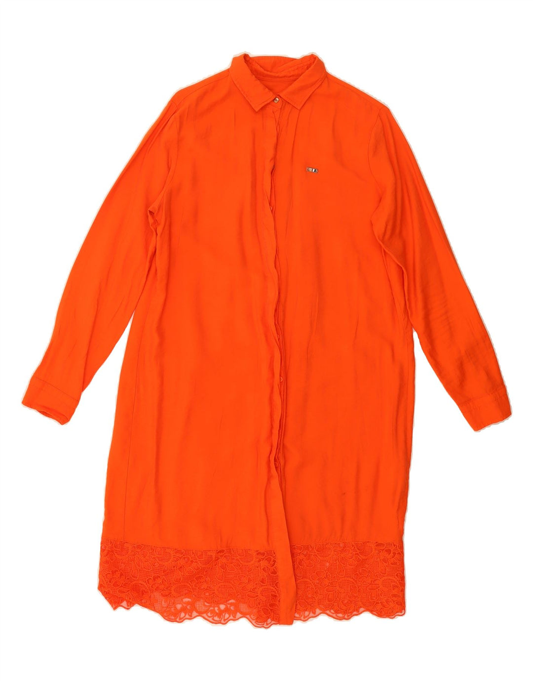 U.S. POLO ASSN. Womens Shirt Dress EU 38 Medium Orange Vintage U.S. Polo Assn. and Second-Hand U.S. Polo Assn. from Messina Hembry 