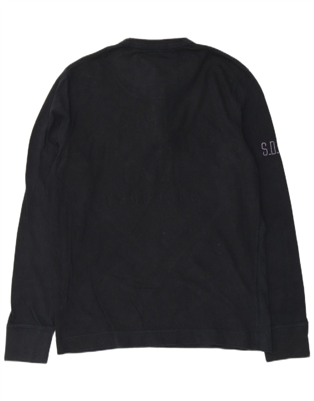 Superdry Herren Graphic Top Langarm XL Marineblau Baumwolle