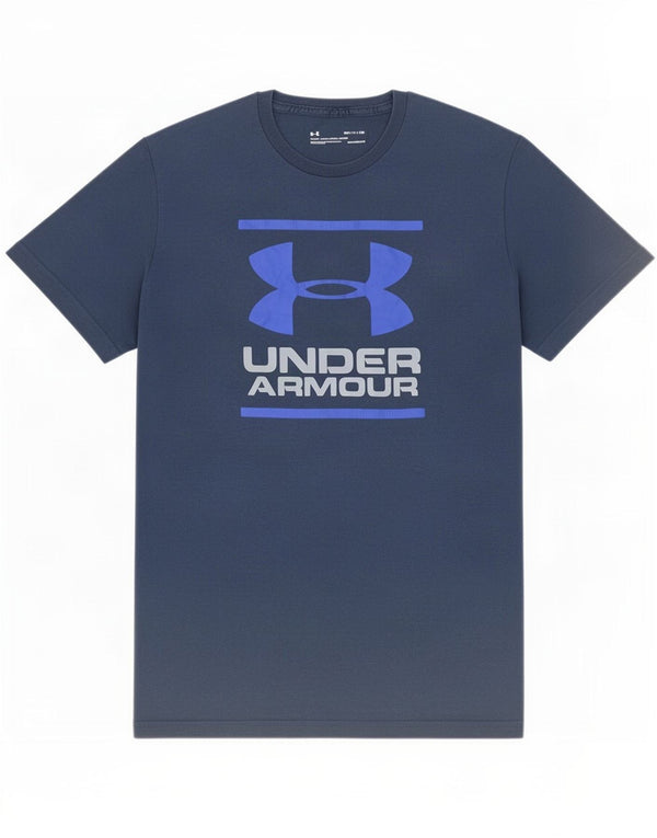 Under Armour Mens Heat Gear Graphic T-Shirt Top Small Navy Blue