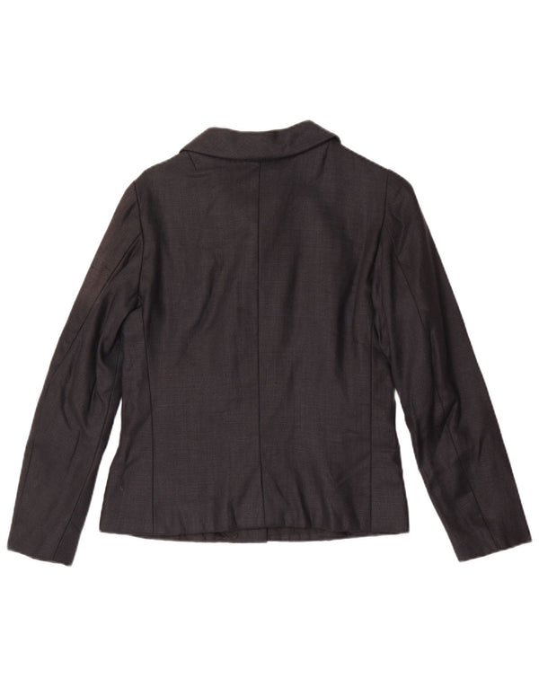 Vintage Damen 7-Knopf-Blazerjacke UK 8 Small Schwarz