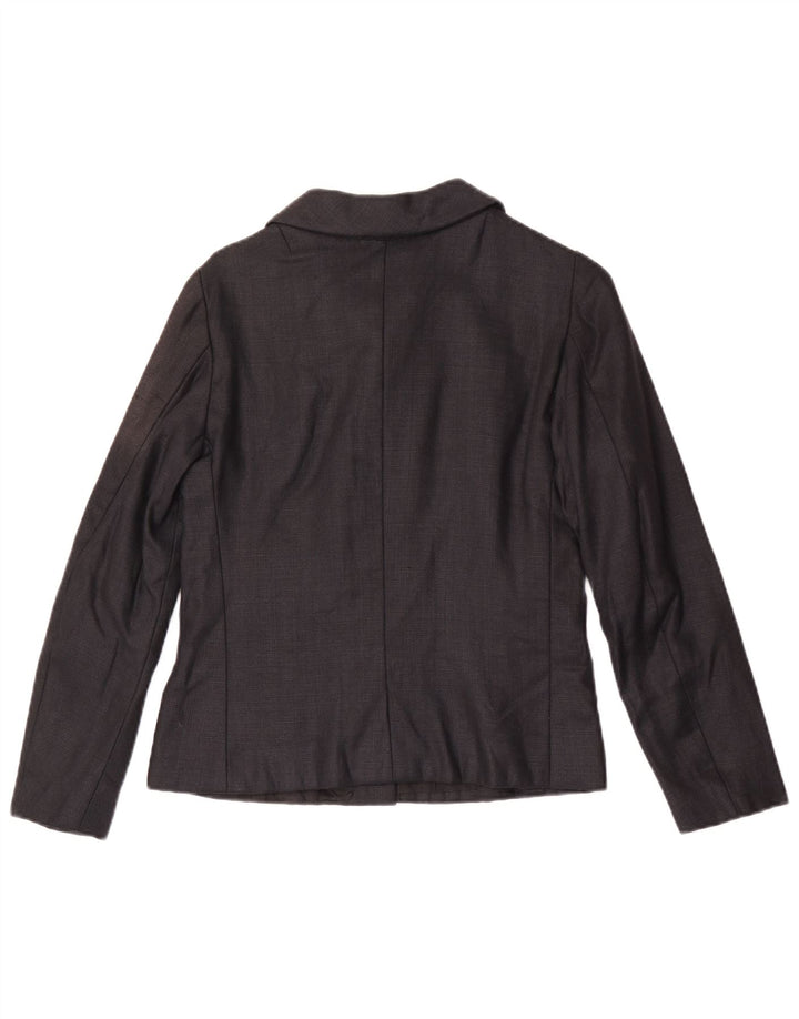 Vintage Damen 7-Knopf-Blazerjacke UK 8 Small Schwarz