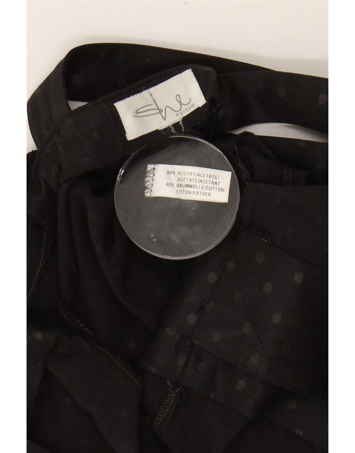 VINTAGE Womens Sheath Dress UK 12 Medium Black Polka Dot Acetate Vintage Vintage and Second-Hand Vintage from Messina Hembry 