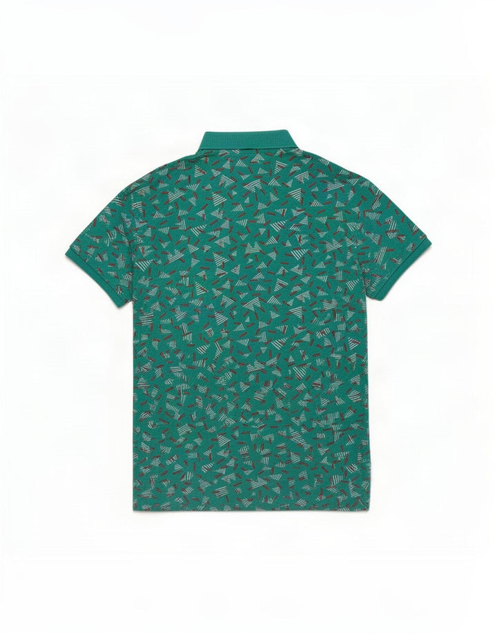 Wrangler Herren-Poloshirt, groß, türkis, geometrisch