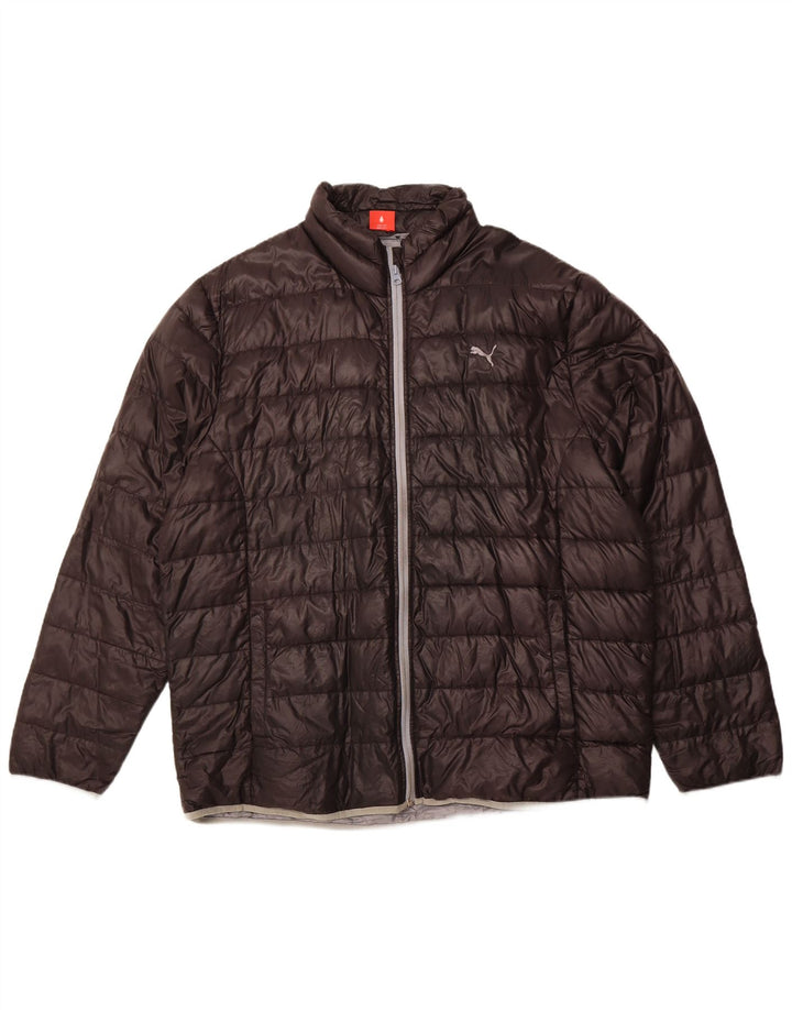 PUMA Herren gepolsterte Jacke UK 44 2XL Schwarz Nylon