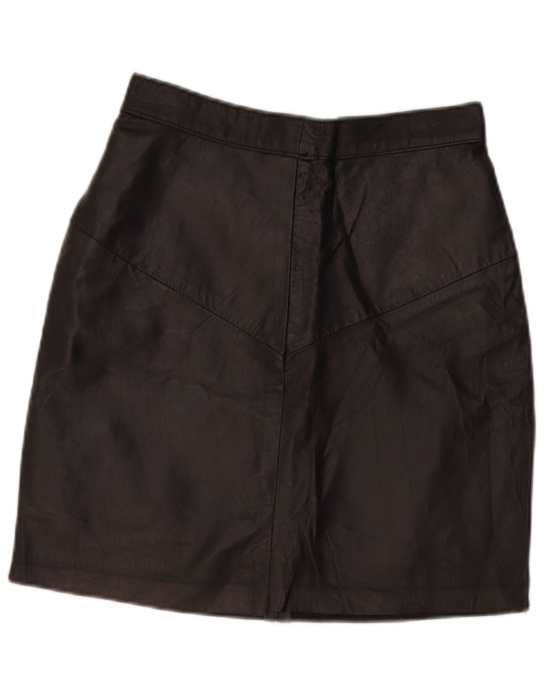 Vintage Damen Lederrock W28 Medium Schwarz