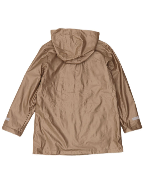Marks & Spencer Mädchen-Regenmantel mit Kapuze, 9–10 Jahre, goldfarbenes Polyurethan