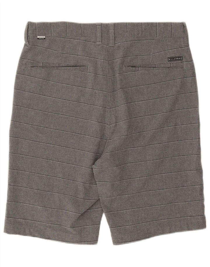 Billabong Herren Chinoshorts W31 Mittelgrau gestreiftes Polyester