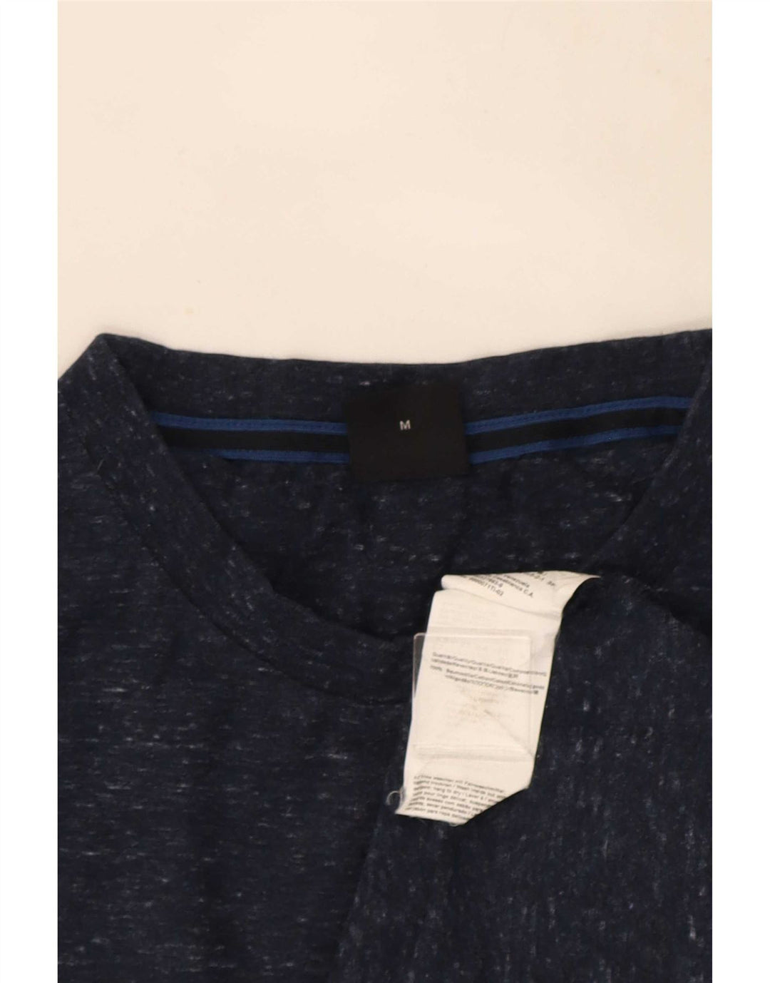 Hugo Boss Herren-T-Shirt-Oberteil aus mittelblauer, melierter Baumwolle