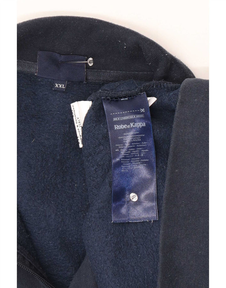 Kappa Herren Trainingsanzug Top Jacke 2XL Blau Baumwolle