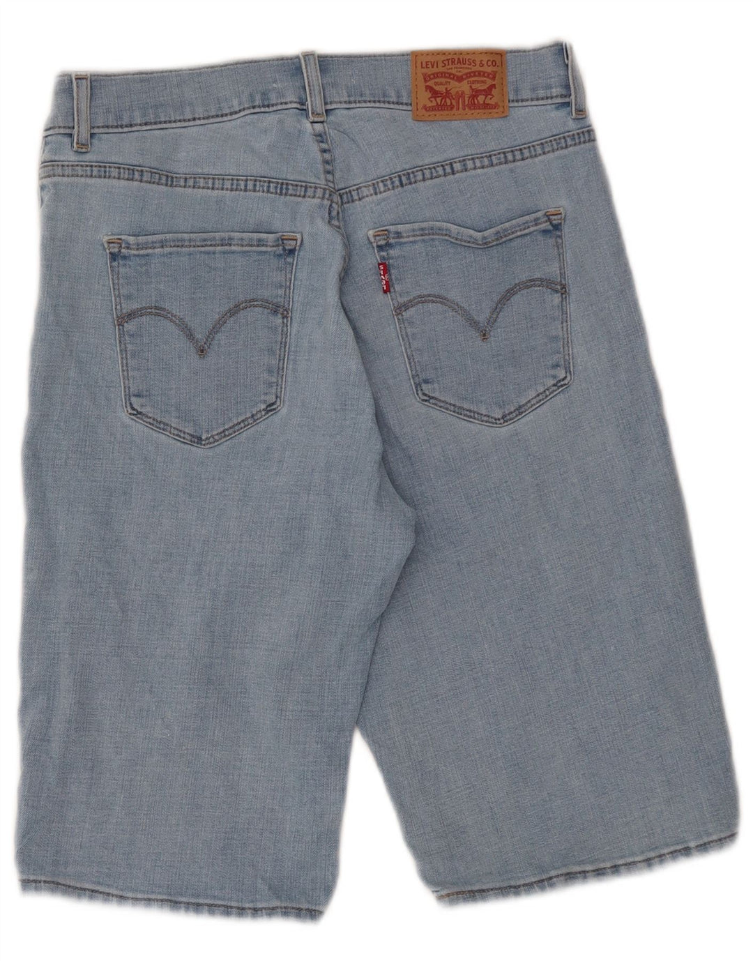 LEVI'S Damen Denim-Bermudashorts W27 Small Blaue Baumwolle