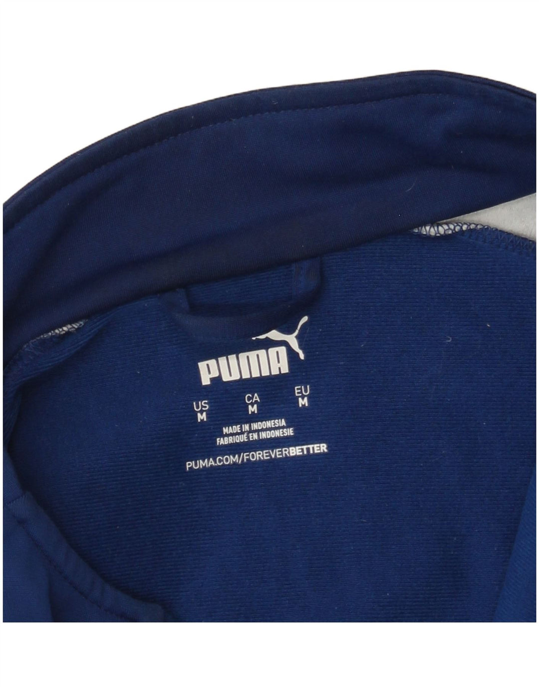 Puma Herren-Trainingsanzug-Top-Jacke, Mittelblau, Farbblock