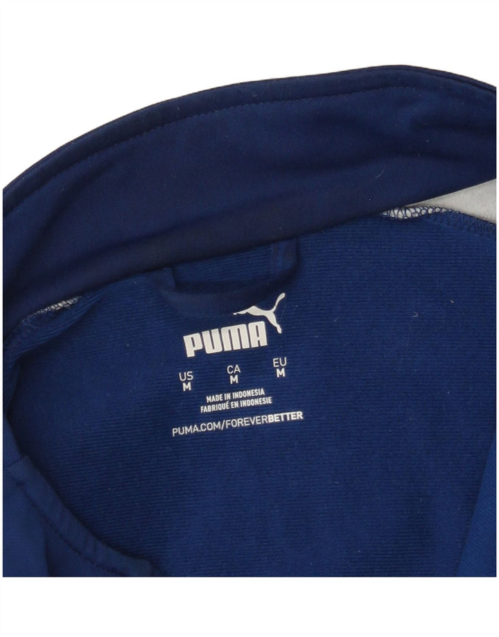 Puma Herren-Trainingsanzug-Top-Jacke, Mittelblau, Farbblock