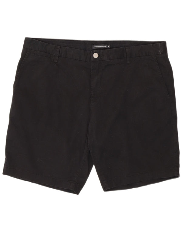 French Connection Herren-Chinoshorts W38 XL aus schwarzer Baumwolle