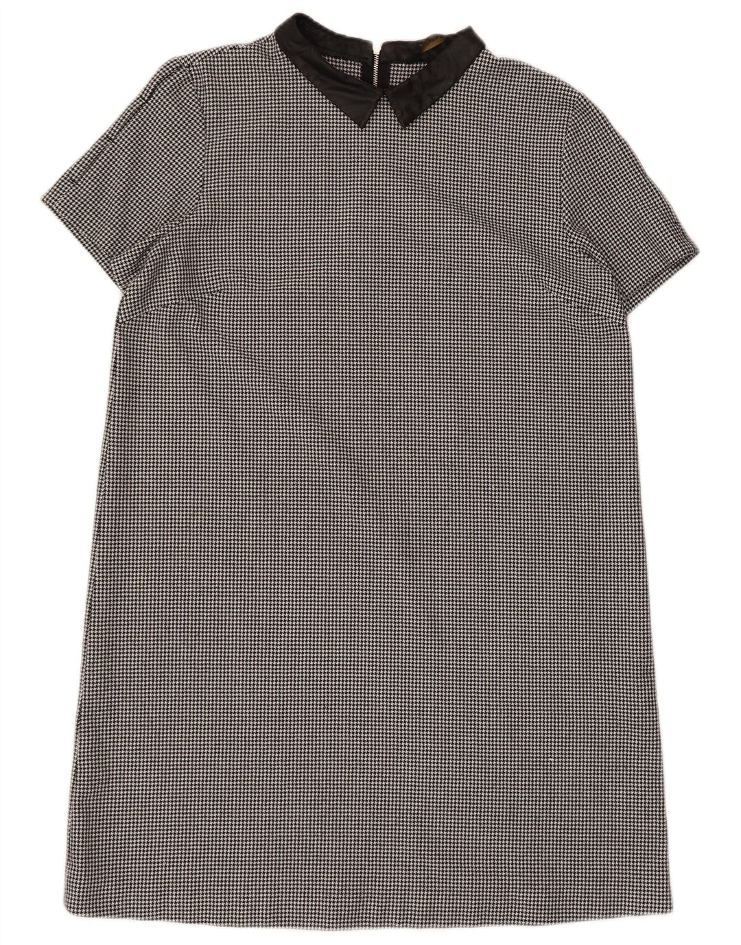 Zara Damen Etuikleid UK 14 Large Schwarzer Hahnentritt-Polyester