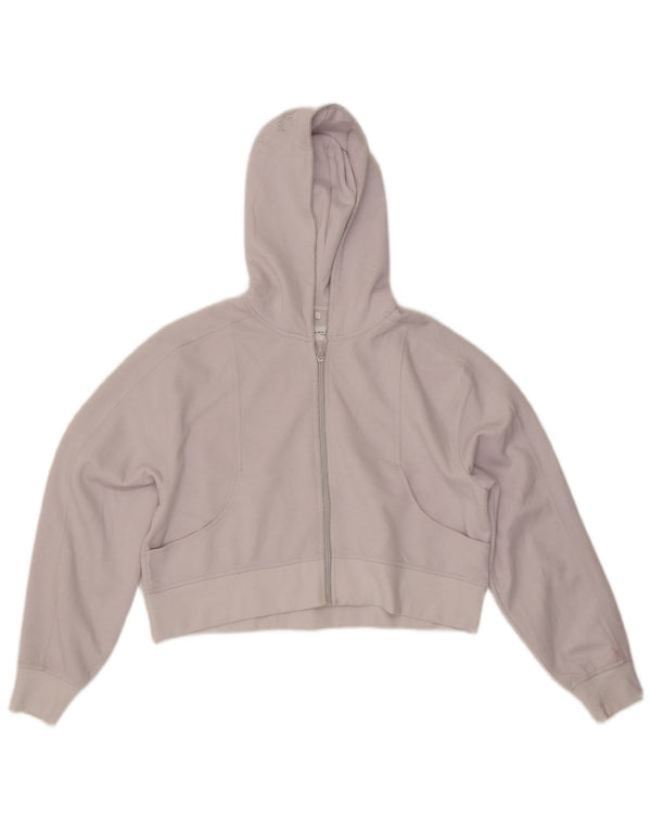 Zara Crop Zip Hoodie-Pullover für Mädchen, 13–14 Jahre, graues Polyester