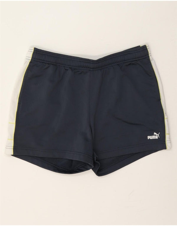 Puma Damen Sportshorts UK 16 Large Marineblau Farbblock