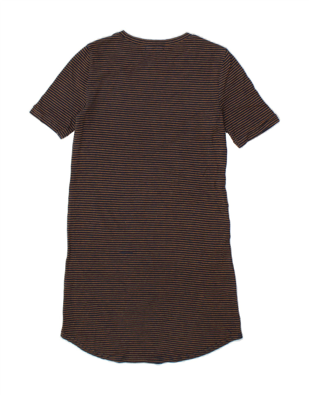 VANS Womens Short Sleeves Basic Dress UK 6 XS Brown Striped Vintage Vans and Second-Hand Vans from Messina Hembry 