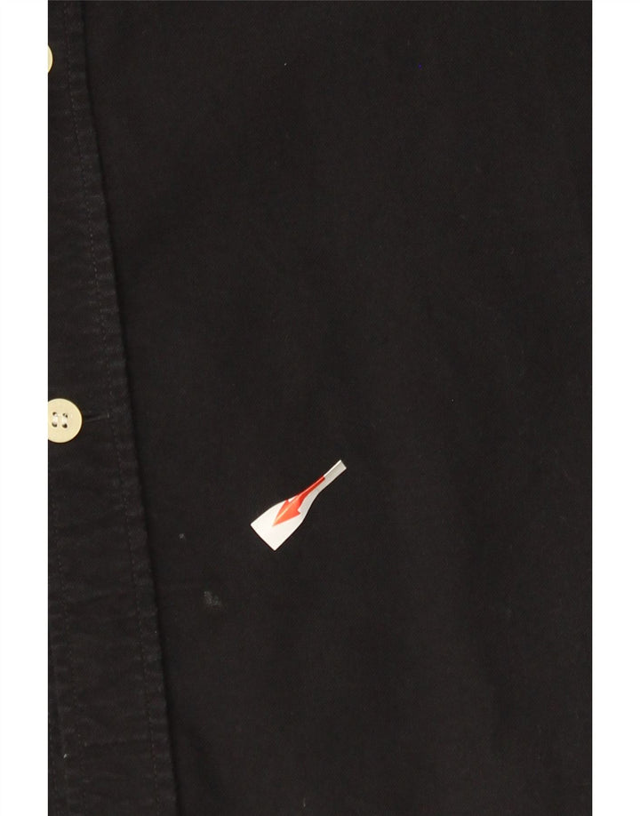 Lyle & Scott Herren-Hemd, groß, aus schwarzer Baumwolle