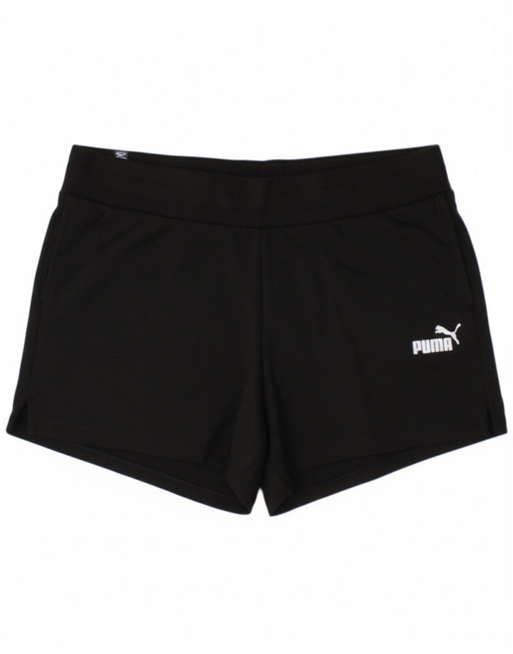 PUMA Womens Sport Shorts UK 16 Large Black Polyester