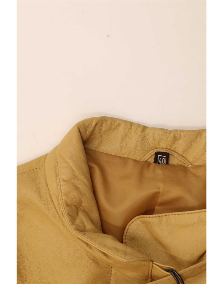 Vintage Damen Lederjacke EU 40 Mittelgelbes Leder