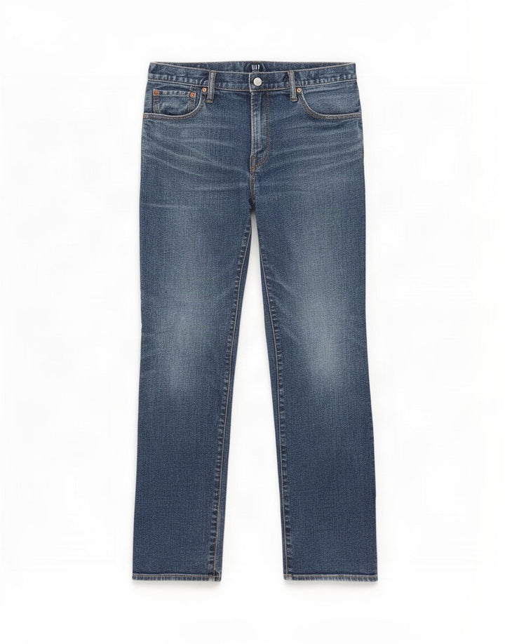 Gap Herren Straight Jeans W32 L32 Blaue Baumwolle