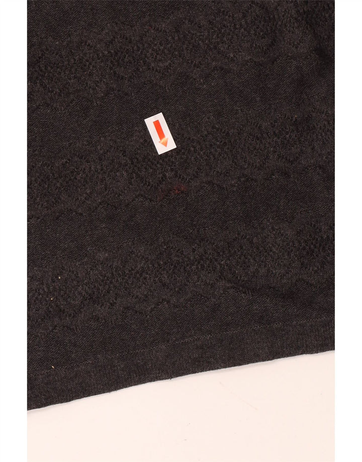 Fat Face Damen-Minirock mit hoher Taille, UK 16, Größe L, W30, Grau, Baumwolle, klassisch